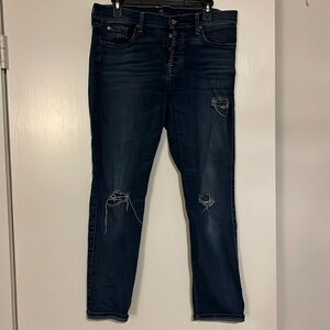 Dark ripped up jeans